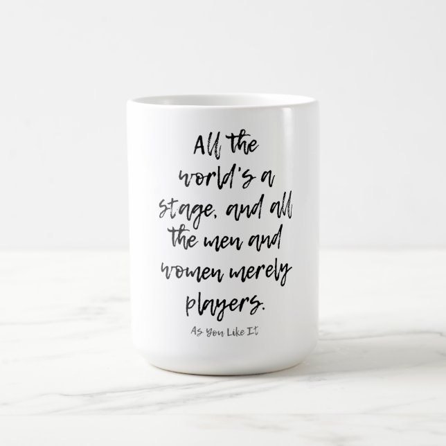 ALL THE WORLD'S A STAGE SHAKESPEARE PLAY COFFEE MUG (Center)