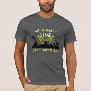 All the World's a Stage Shakespeare Quote T-Shirt