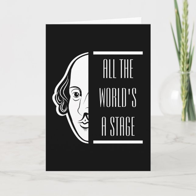 All The World's A Stage Shakespeare Quote Thespian Card (Front)