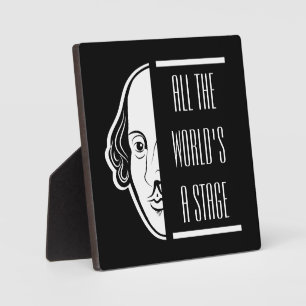 All The World's A Stage Shakespeare Quote Thespian Plaque