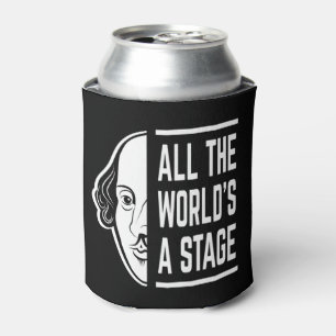 All The World's A Stage Thespian Shakespeare Quote Can Cooler