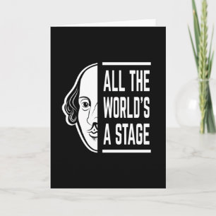 All The World's A Stage Thespian Shakespeare Quote Card