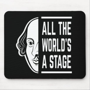 All The World's A Stage Thespian Shakespeare Quote Mouse Mat