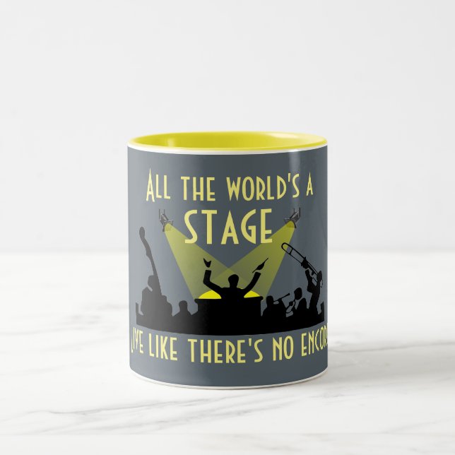 All the World's a Stage Two-Tone Coffee Mug (Center)