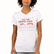 All the zodiac signs say vote! white t-shirt