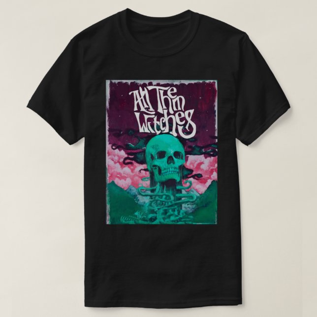 All them witches skull  purple ATW design   T-Shirt (Design Front)