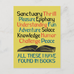 All These I Have Found in Books Postcard