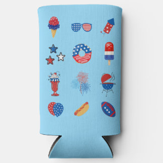 All Things America in Red, White & Blue for July 4 Seltzer Can Cooler