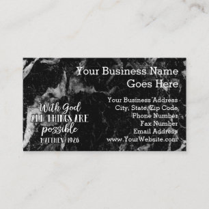 All things are Possible Christian Bible Verse Business Card
