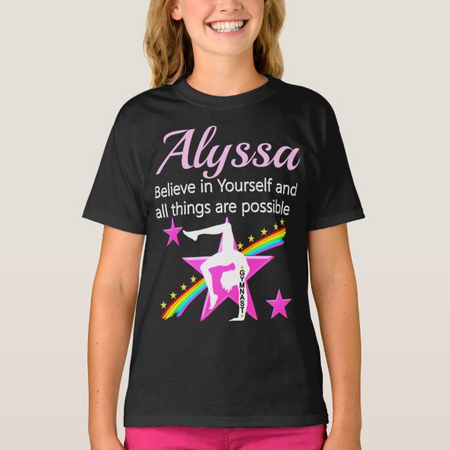 ALL THINGS ARE POSSIBLE CUSTOM GYMNAST T SHIRT (Front)