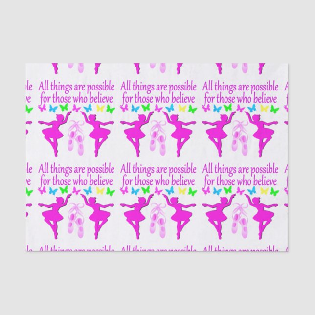 ALL THINGS ARE POSSIBLE DANCER DREAM TISSUE PAPER (Front)