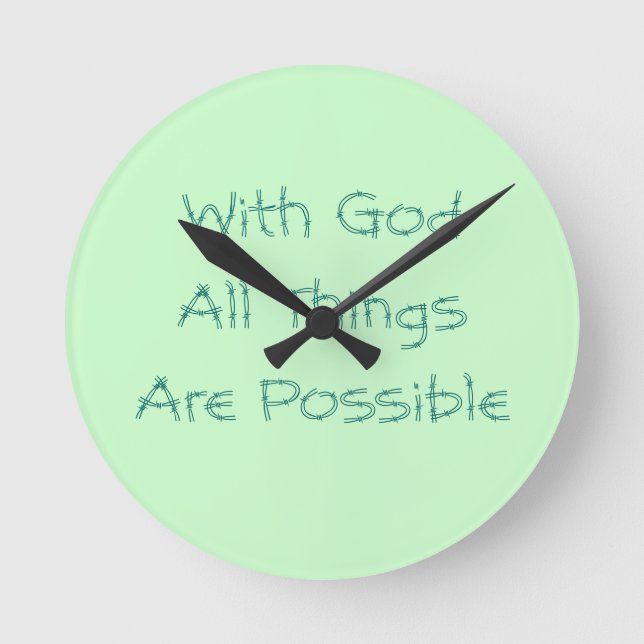 All Things Are Possible Round Clock (Front)