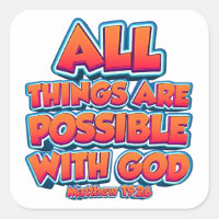 All Things Are Possible with GOD Kids Adult Faith