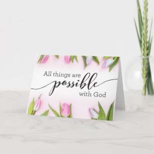 All things are possible with God Thank You Card