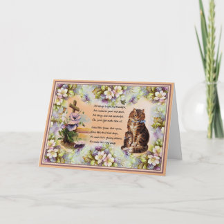 All Things Bright and Beautiful Cat Greeting Card