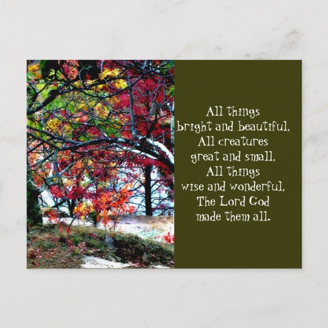 All Things Bright and Beautiful Postcard (Front)