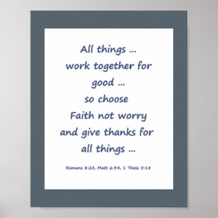 All things Custom Background Colour Bible Verse Poster