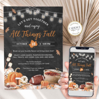 All Things Fall Party Invitation
