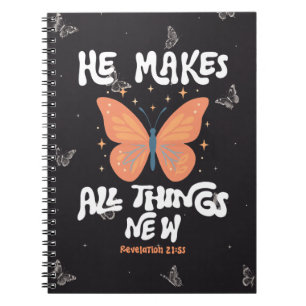 All Things New Christian Faith Bible Verse Notebook