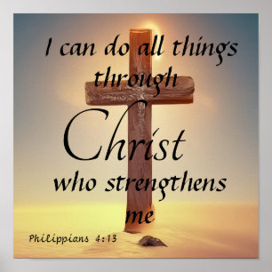 All things through Christ faith Poster
