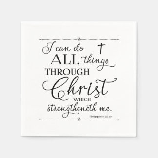 All Things Through Christ - Philippians 4:13 Napkin