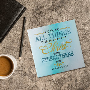 All Things Through Christ Tile