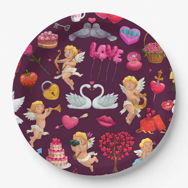 All Things Valentine Paper Plate (Front)