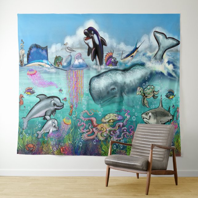All Things Wet and Wonderful Tapestry (In Situ (Horizontal))