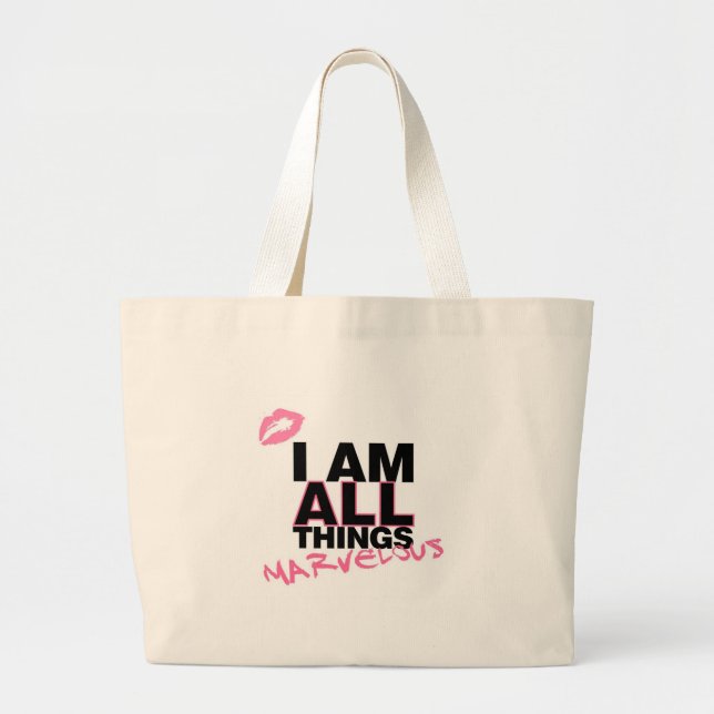 All Things White Large Tote Bag (Front)
