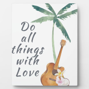 All Things With Love Tropical Plaque