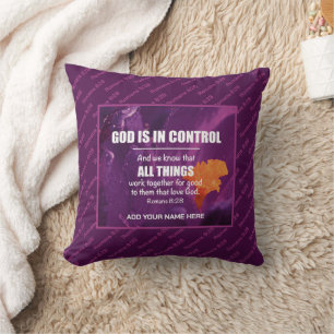 ALL THINGS WORK TOGETHER Christian Family Name Cushion