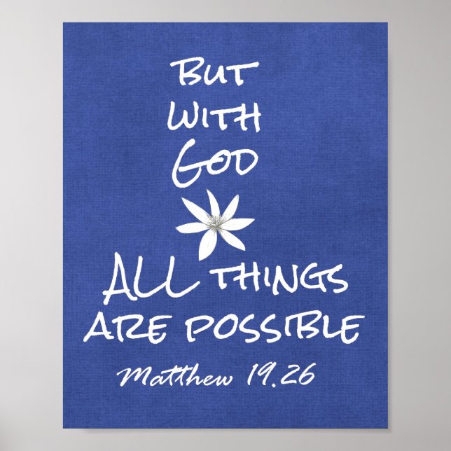 All things work together for Good Bible Verse Poster (Front)