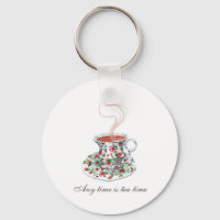 All time is tea time Tea Slogan Quote Vintage Cup 