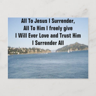 All To Jesus I Surrender Postcard