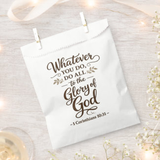 All to the Glory of God Scripture  Favour Bags