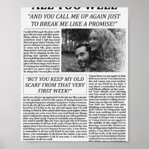 All Too Well Newspaper  Poster