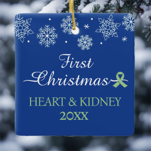 All Transplants First Christmas Snowflake Custom Ceramic Ornament