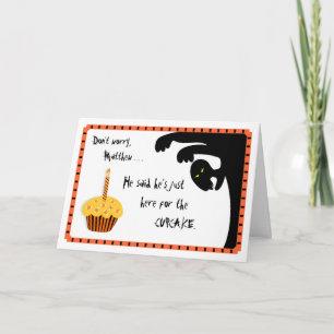 All Treats Happy Halloween Birthday Card
