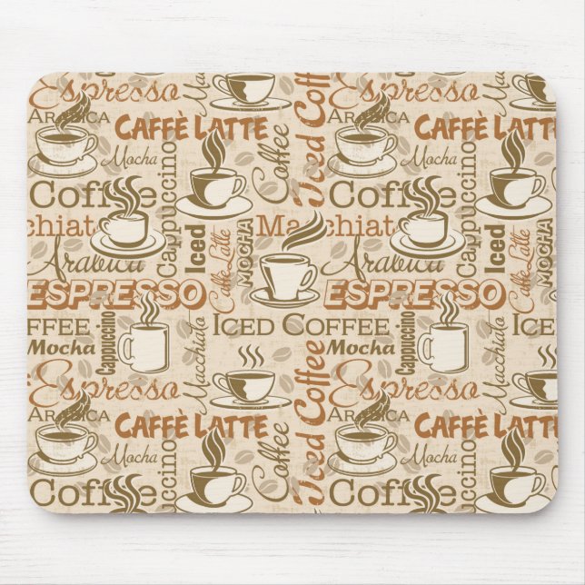 All Types of Coffee Mouse Mat (Front)