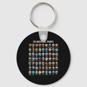 All Us National Park Checklist Bucket List Of Nati Key Ring