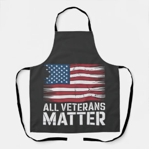 All Veteran Matter American 4th Of July Patriotic Apron