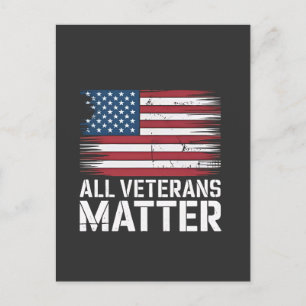 All Veteran Matter American 4th Of July Patriotic Invitation Postcard