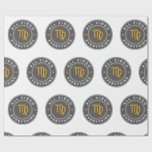 All Virgo Everything Signature Pattern Wrapping  Paper