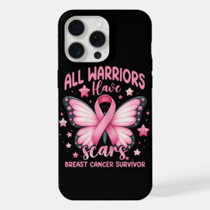 All Warriors Have Scars Breast Cancer Survivor iPhone 15 Pro Max Case
