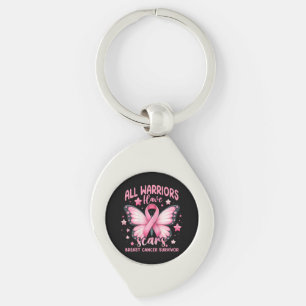 All Warriors Have Scars Breast Cancer Survivor  Key Ring