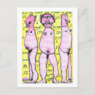 All We Want for Christmas Holiday Postcard