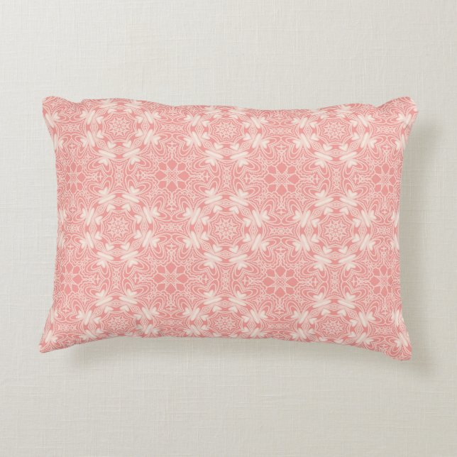All-Weather peach pattern Decorative Cushion (Back)