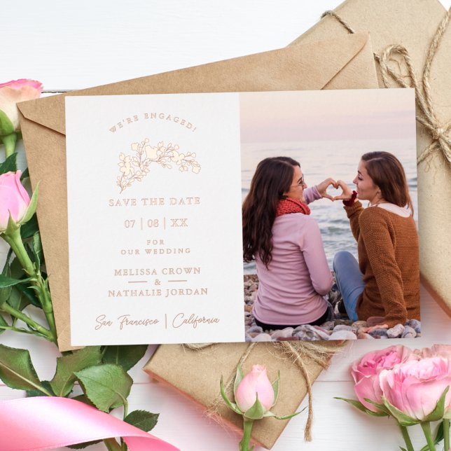 All Wedding LGBT Rose Gold Effect Branches Photo (Creator Uploaded)