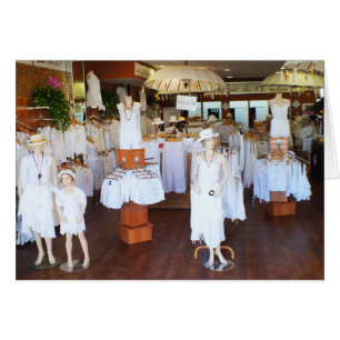 All white fashion card