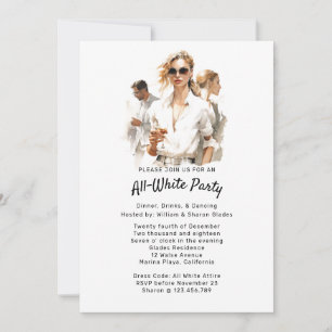 All- White Party Invitation